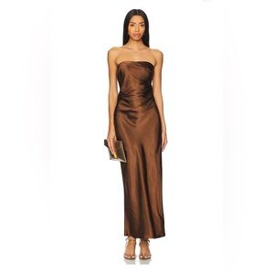 NWT Runaway The Label REVOLVE Kristine Dress in Chocolate, size L